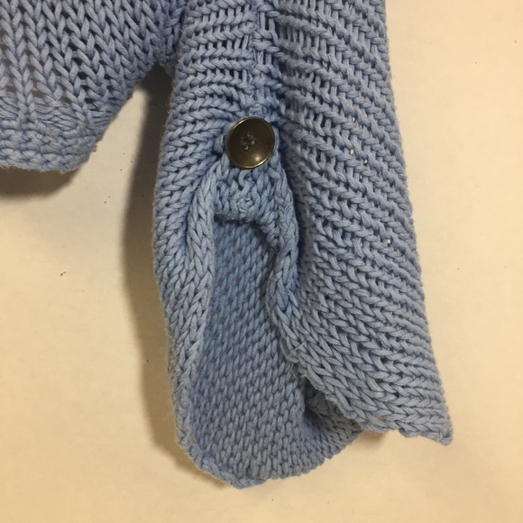 Simply Noelle Sky Blue Cropped Cotton Cardigan Sweater SZ S/M 8-10 - Picture 5 of 12